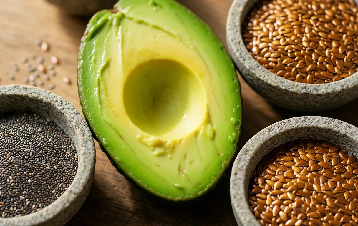 Aguacates y semillas como fuentes de grasas saludables